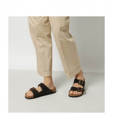 Birkenstock Arizona Soft Footbed Suede mocha ciabatte unisex