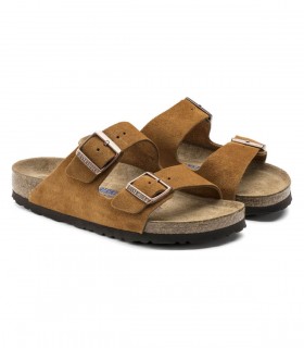 Birkenstock Arizona Soft Footbed Suede mink ciabatte unisex