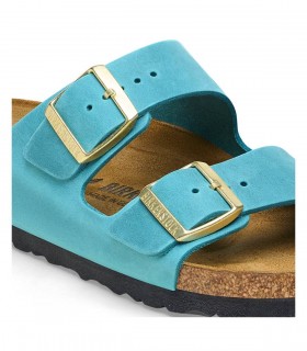 Birkenstock Arizona Oiled Leather Biscay Bay ciabatte donna