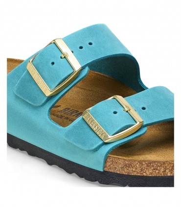 Birkenstock Arizona Oiled Leather Biscay Bay ciabatte donna