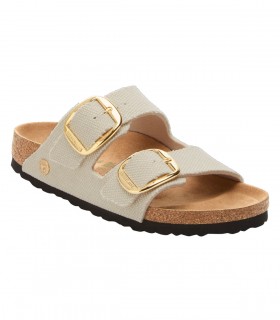 Birkenstock Arizona Big Buckle Rivet Logo canvas eggshell ciabatte donna