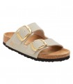 Birkenstock Arizona Big Buckle Rivet Logo canvas eggshell ciabatte donna