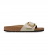 Birkenstock Madrid Big Buckle Rivet Logo canvas eggshell ciabatte donna