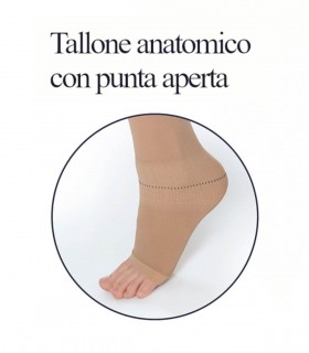 Flebysan Safe Tev calze autoreggenti unisex punta aperta corto 28 mmHg