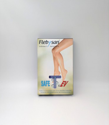 Flebysan Safe Tev calze autoreggenti unisex punta aperta medio-lungo 28 mmHg