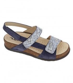 Hergos sandali donna H1832 Tweed Camoscio