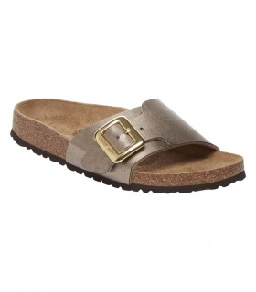 Birkenstock Catalina Cushion Buckle graceful taupe ciabatte donna