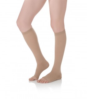 Flebysan Microfibra gambaletti donna punta aperta lungo classe 1