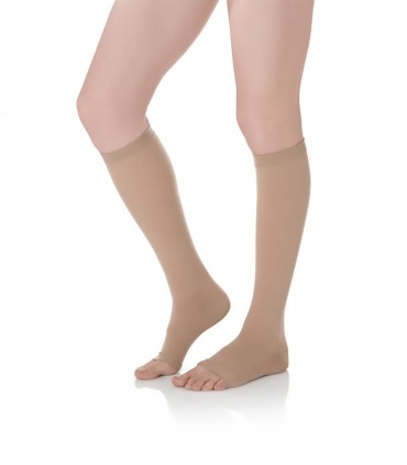 Flebysan Microfibra gambaletti donna punta aperta lungo classe 1