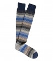 Perofil Wool & Cashmere calze lunghe uomo lana cashmere maxi righe