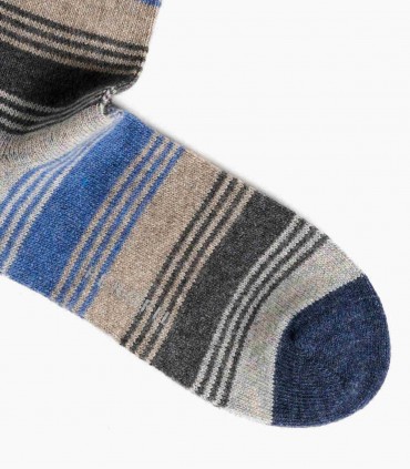 Perofil Wool & Cashmere calze lunghe uomo lana cashmere maxi righe