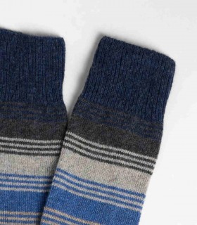 Perofil Wool & Cashmere calze lunghe uomo lana cashmere maxi righe