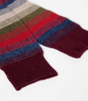 Perofil Wool & Cashmere calze lunghe uomo lana cashmere maxi righe
