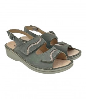 Ecosanit Leandro Onda Nabuk Glitter sandali donna